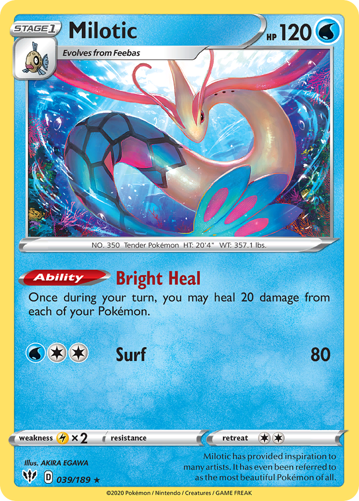 Milotic (039/189) [Sword & Shield: Darkness Ablaze] | Pegasus Games WI