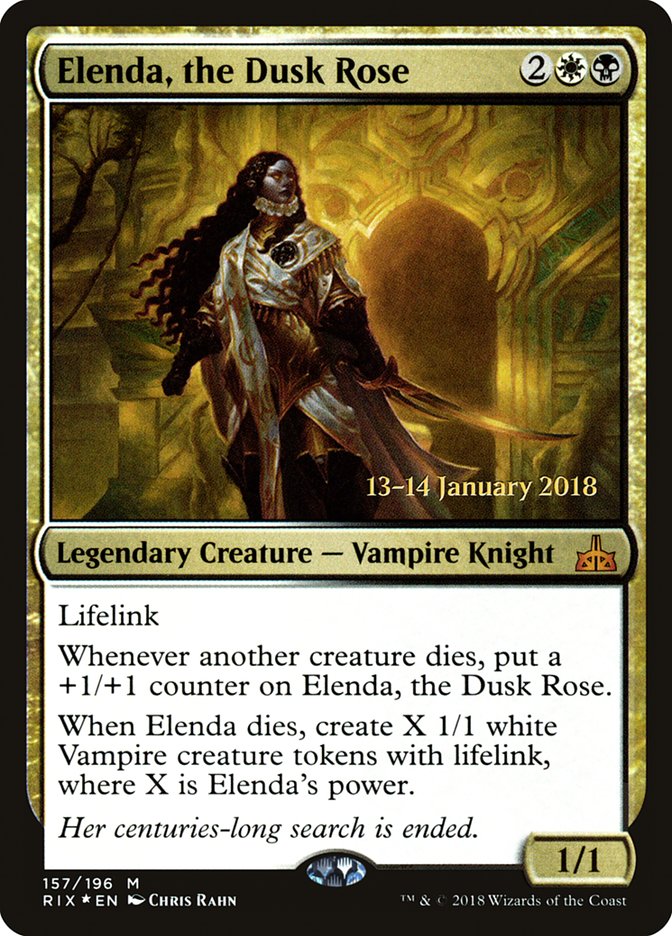 Elenda, the Dusk Rose [Rivals of Ixalan Prerelease Promos] | Pegasus Games WI