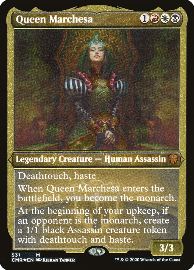Queen Marchesa (Etched) [Commander Legends] | Pegasus Games WI
