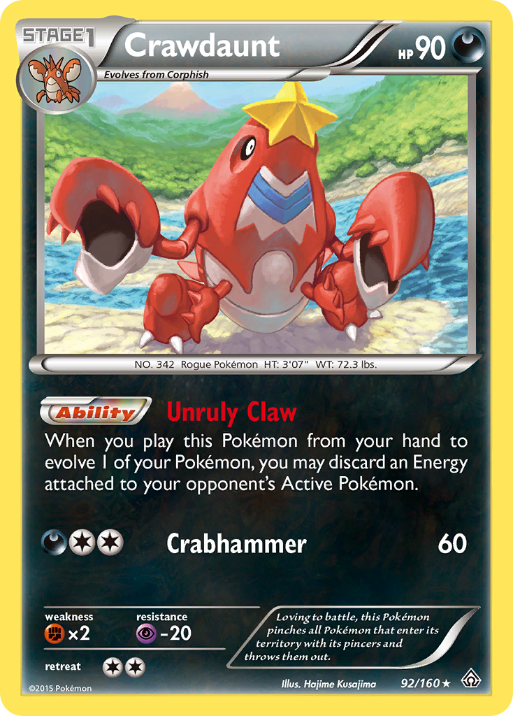 Crawdaunt (92/160) [XY: Primal Clash] | Pegasus Games WI