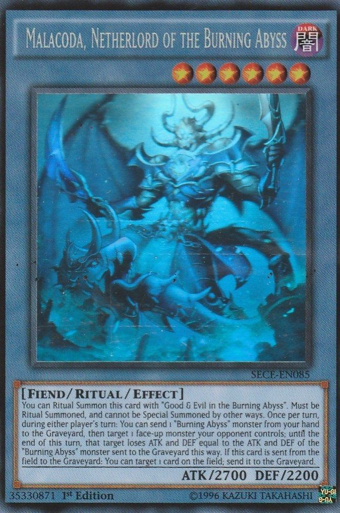 Malacoda, Netherlord of the Burning Abyss [SECE-EN085] Ghost Rare | Pegasus Games WI