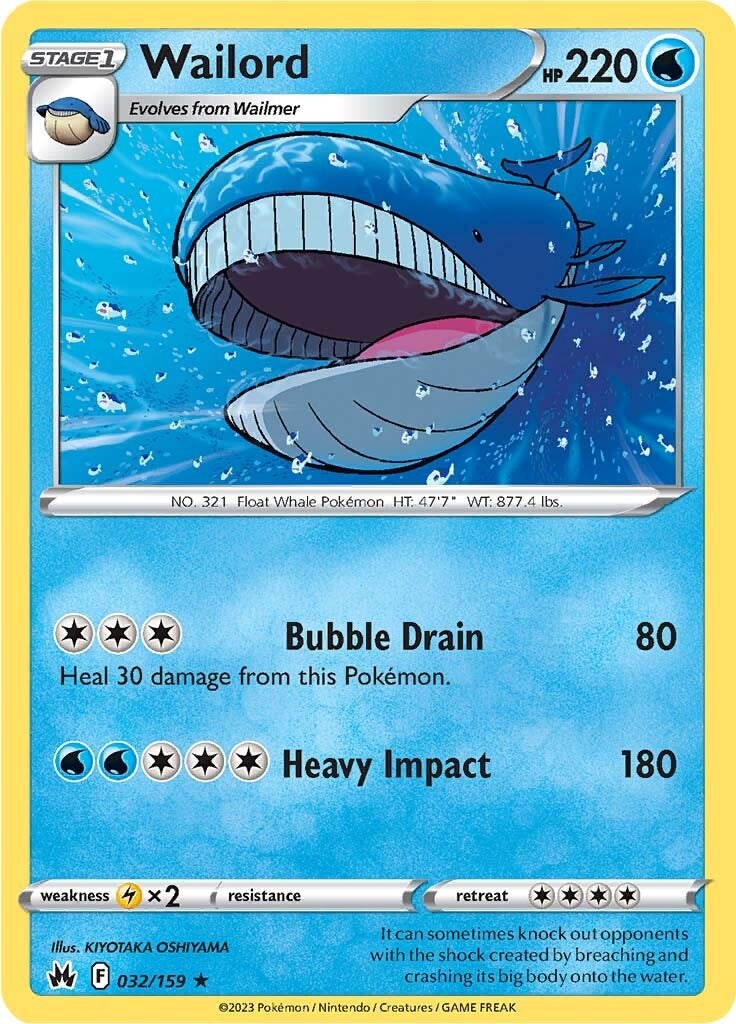 Wailord (032/159) [Sword & Shield: Crown Zenith] | Pegasus Games WI