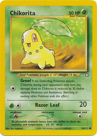 Chikorita (54/111) [Neo Genesis Unlimited] | Pegasus Games WI