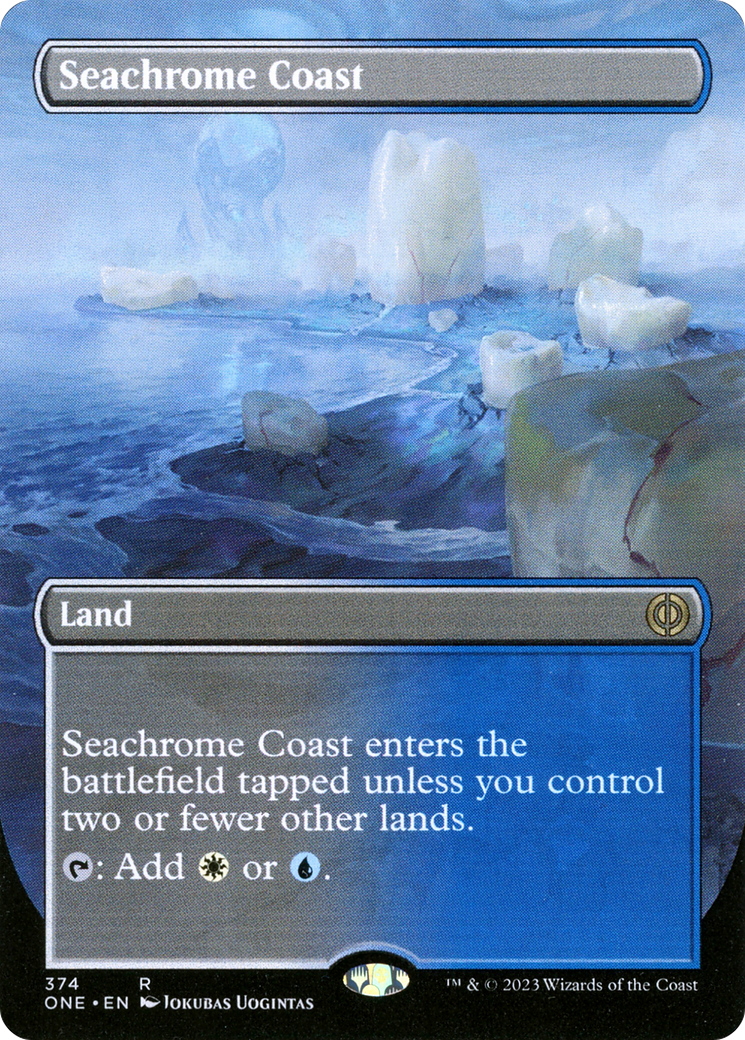 Seachrome Coast (Borderless Alternate Art) [Phyrexia: All Will Be One] | Pegasus Games WI