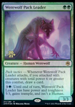Werewolf Pack Leader [Dungeons & Dragons: Adventures in the Forgotten Realms Prerelease Promos] | Pegasus Games WI