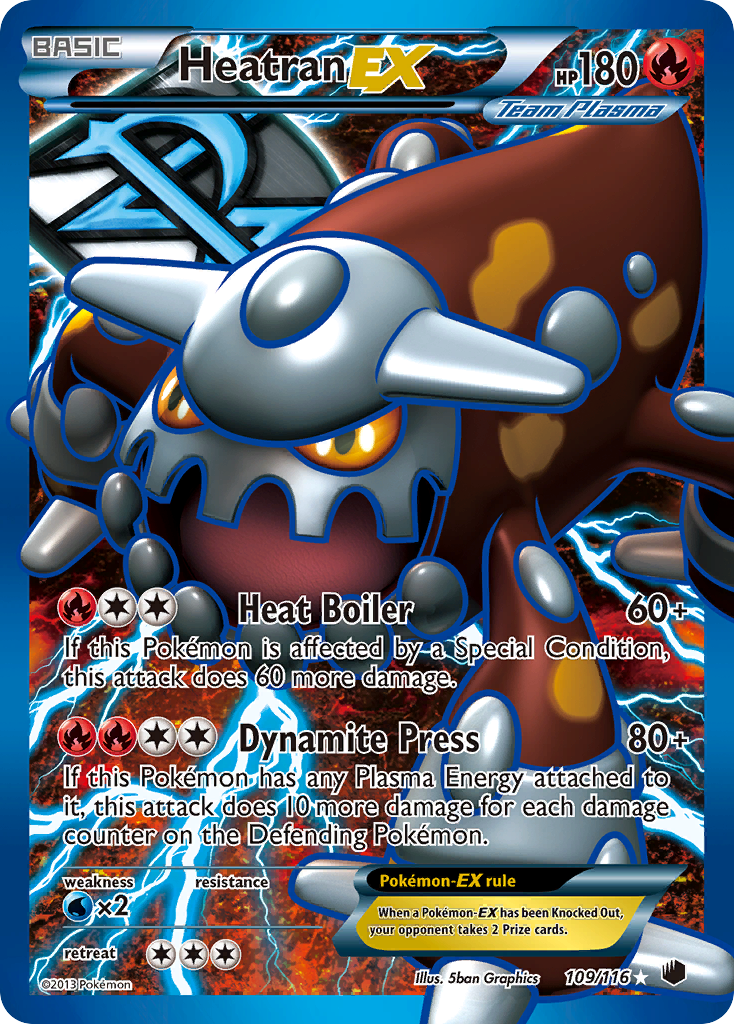 Heatran EX (109/116) [Black & White: Plasma Freeze] | Pegasus Games WI