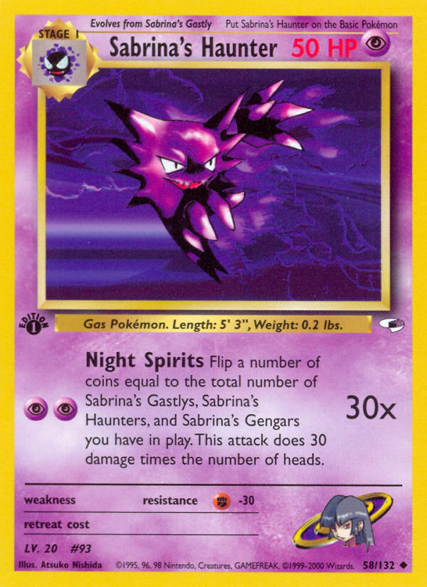 Sabrina's Haunter (58/132) [Gym Heroes 1st Edition] | Pegasus Games WI