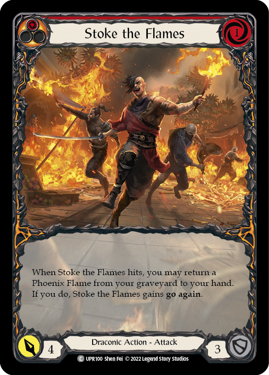 Stoke the Flames (Extended Art) [UPR100] (Uprising)  Rainbow Foil | Pegasus Games WI