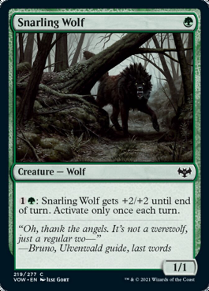 Snarling Wolf [Innistrad: Crimson Vow] | Pegasus Games WI