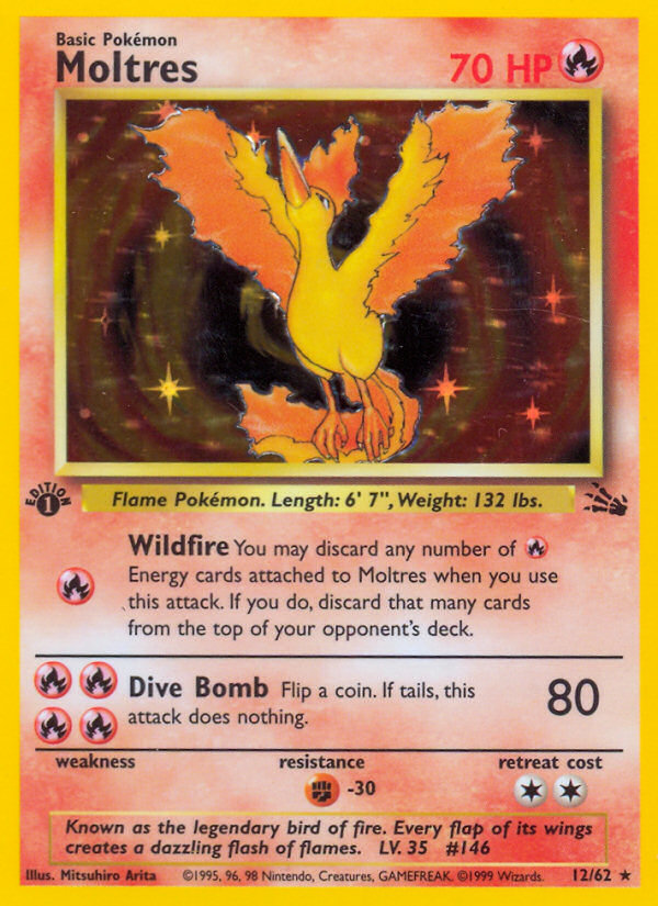 Moltres (12/62) [Fossil 1st Edition] | Pegasus Games WI