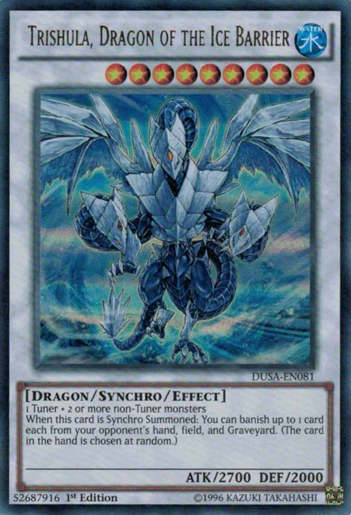 Trishula, Dragon of the Ice Barrier [DUSA-EN081] Ultra Rare | Pegasus Games WI