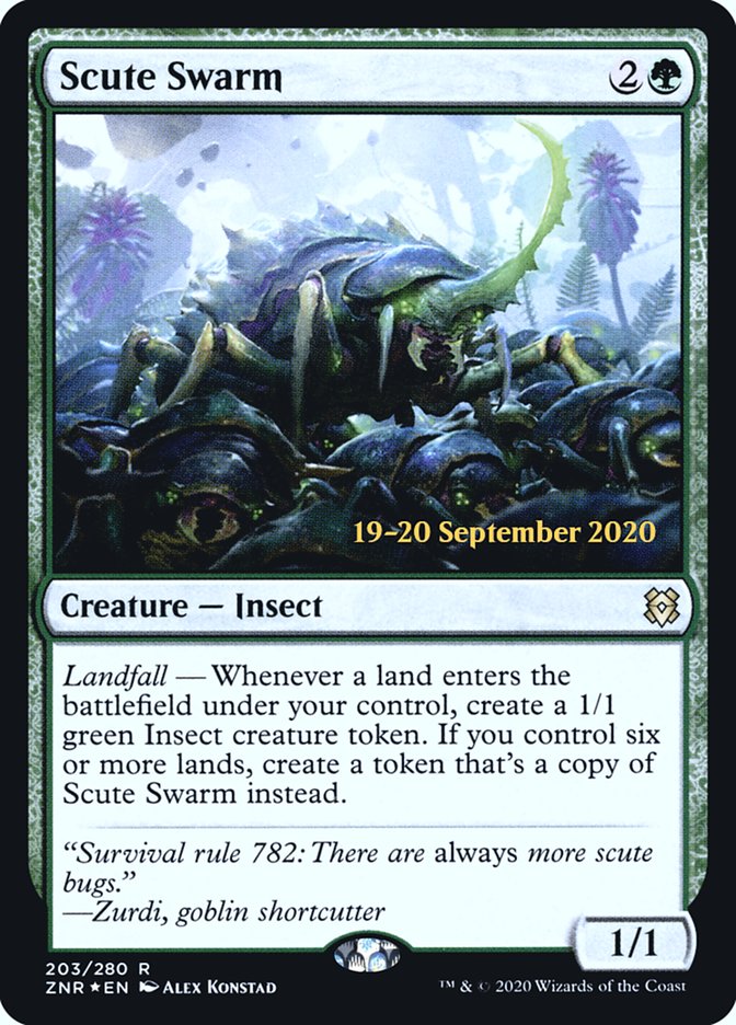 Scute Swarm [Zendikar Rising Prerelease Promos] | Pegasus Games WI