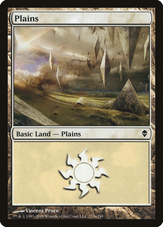 Plains (233a) [Zendikar] | Pegasus Games WI
