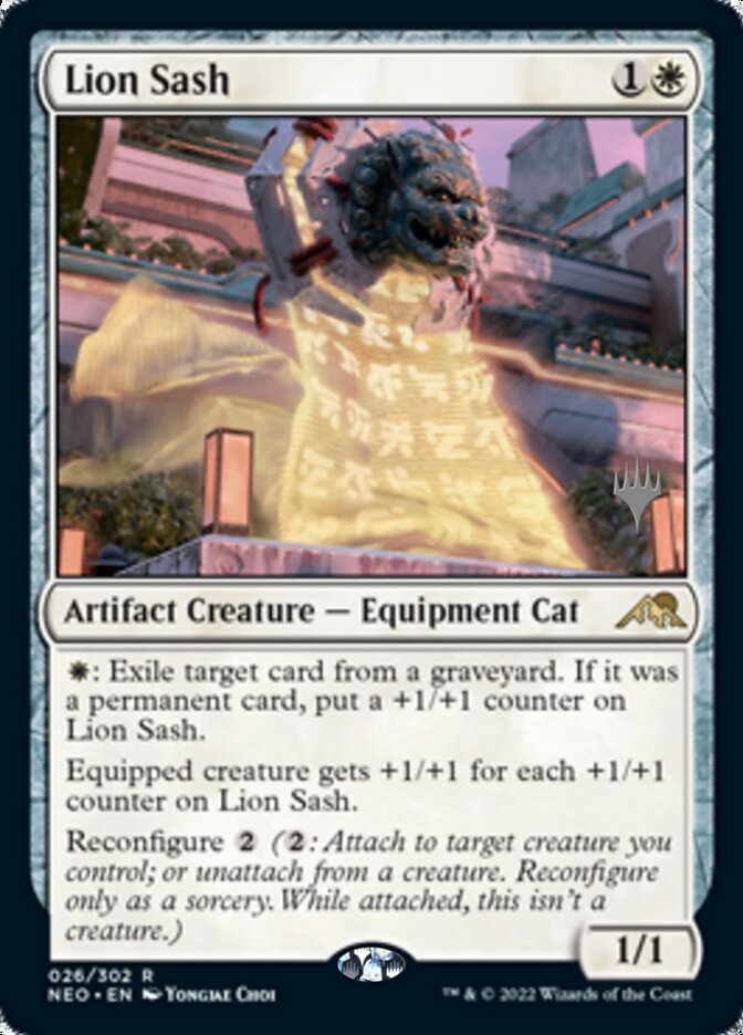 Lion Sash (Promo Pack) [Kamigawa: Neon Dynasty Promos] | Pegasus Games WI