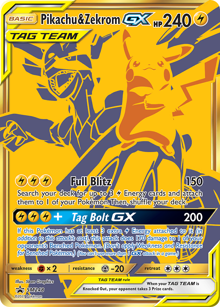 Pikachu & Zekrom GX (SM248) (Jumbo Card) [Sun & Moon: Black Star Promos] | Pegasus Games WI