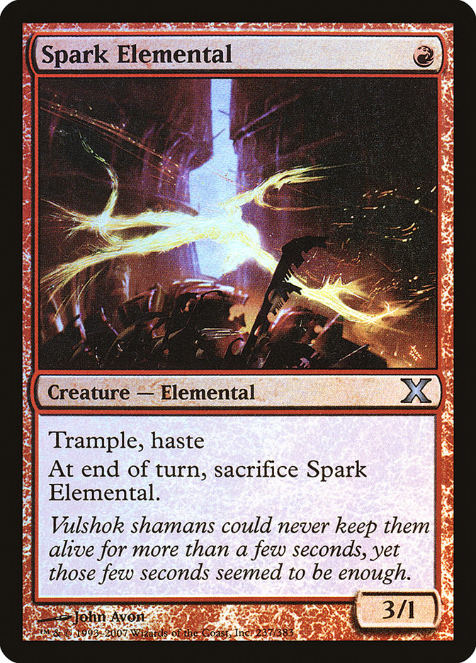 Spark Elemental (Premium Foil) [Tenth Edition] | Pegasus Games WI