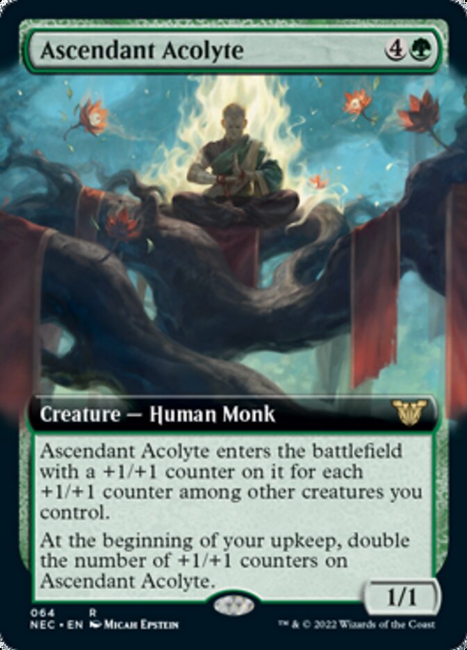 Ascendant Acolyte (Extended Art) [Kamigawa: Neon Dynasty Commander] | Pegasus Games WI