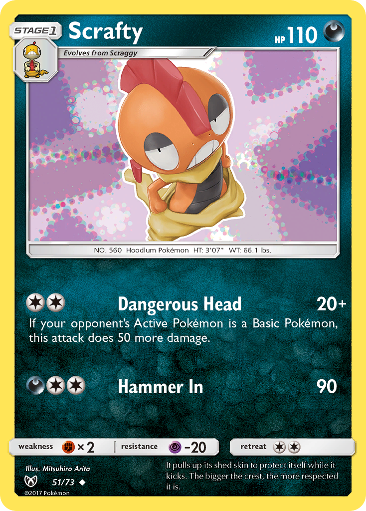 Scrafty (51/73) [Sun & Moon: Shining Legends] | Pegasus Games WI