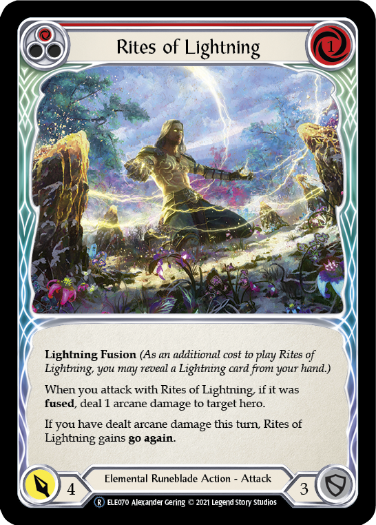 Rites of Lightning (Red) [U-ELE070] Unlimited Rainbow Foil | Pegasus Games WI