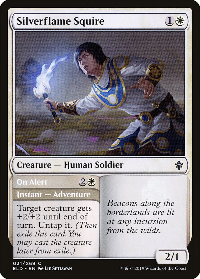 Silverflame Squire // On Alert [Throne of Eldraine] | Pegasus Games WI