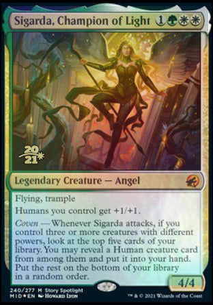Sigarda, Champion of Light [Innistrad: Midnight Hunt Prerelease Promos] | Pegasus Games WI