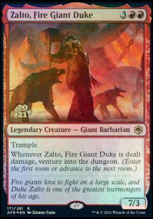 Zalto, Fire Giant Duke [Dungeons & Dragons: Adventures in the Forgotten Realms Prerelease Promos] | Pegasus Games WI