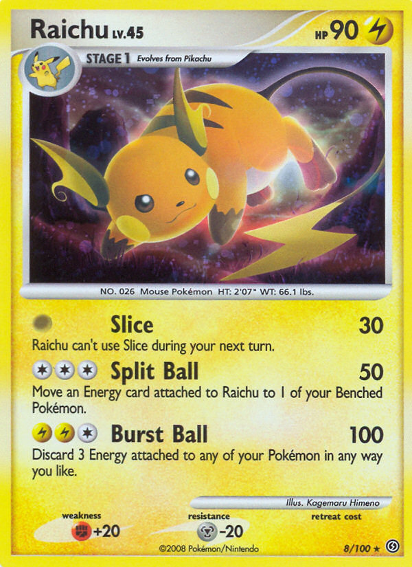 Raichu (8/100) [Diamond & Pearl: Stormfront] | Pegasus Games WI