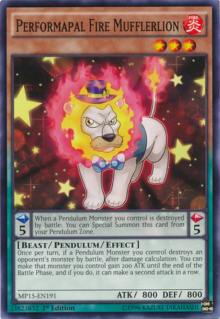 Performapal Fire Mufflerlion [MP15-EN191] Common | Pegasus Games WI