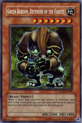 Green Baboon, Defender of the Forest [RP02-EN099] Secret Rare | Pegasus Games WI