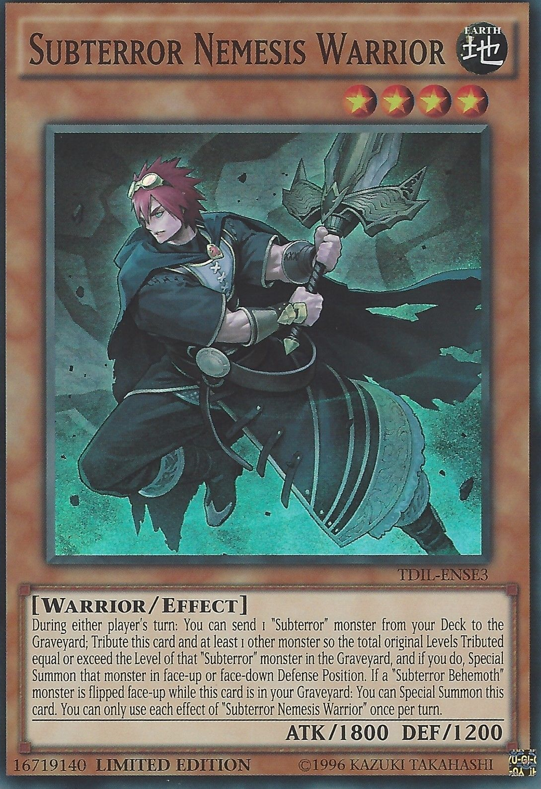 Subterror Nemesis Warrior [TDIL-ENSE3] Super Rare | Pegasus Games WI