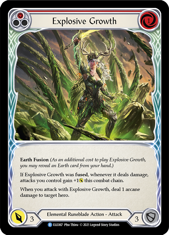 Explosive Growth (Red) [ELE067] (Tales of Aria)  1st Edition Rainbow Foil | Pegasus Games WI