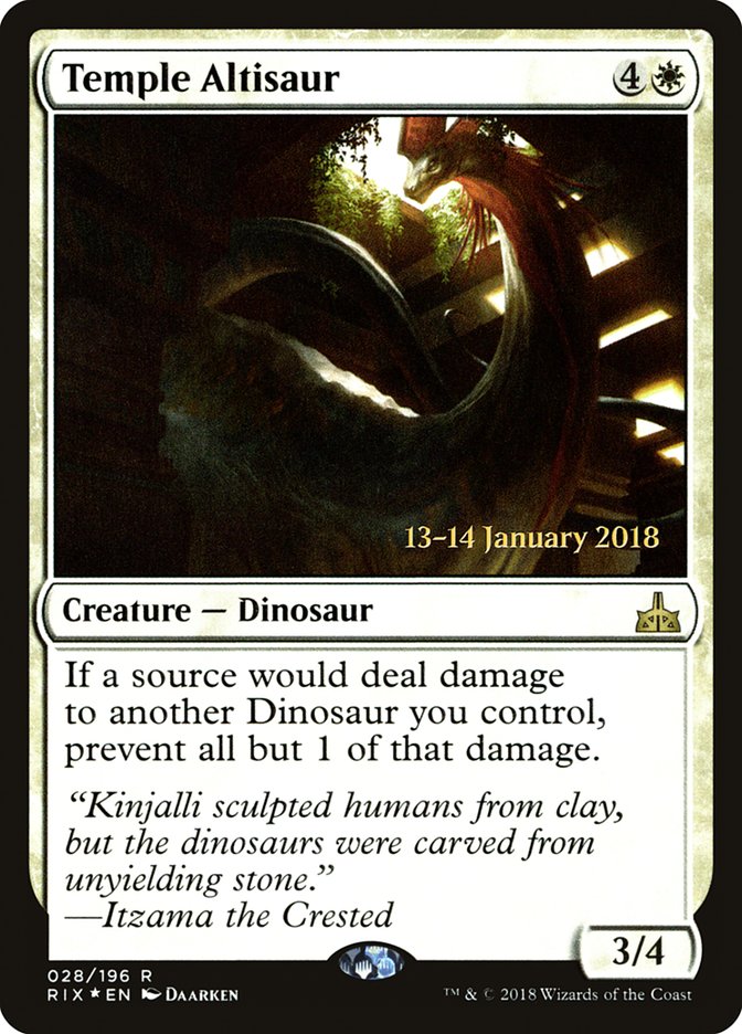 Temple Altisaur [Rivals of Ixalan Prerelease Promos] | Pegasus Games WI