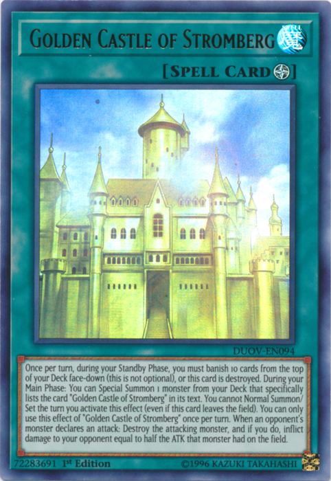 Golden Castle of Stromberg [DUOV-EN094] Ultra Rare | Pegasus Games WI