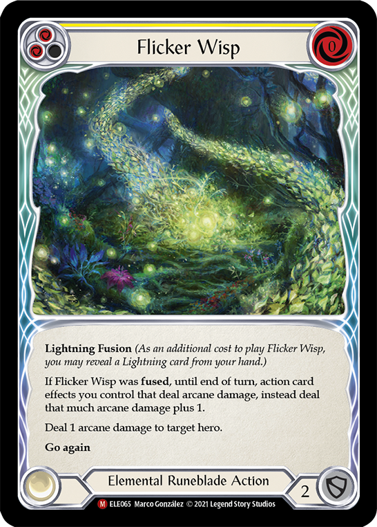 Flicker Wisp [ELE065] (Tales of Aria)  1st Edition Rainbow Foil | Pegasus Games WI