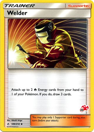 Welder (189/214) (Charizard Stamp #25) [Battle Academy 2020] | Pegasus Games WI