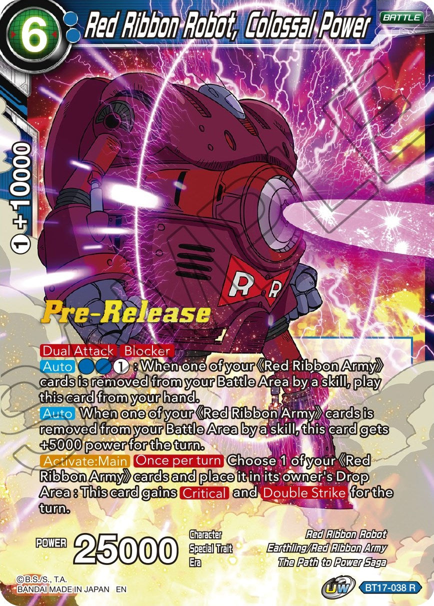 Red Ribbon Robot, Colossal Power (BT17-038) [Ultimate Squad Prerelease Promos] | Pegasus Games WI