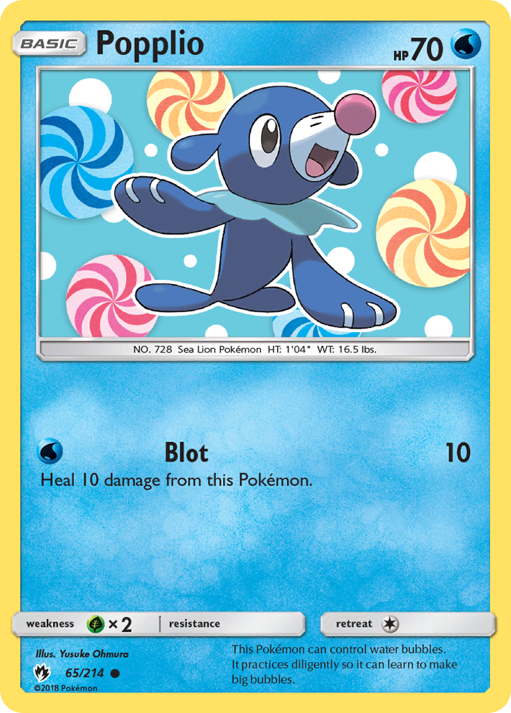 Popplio (65/214) [Sun & Moon: Lost Thunder] | Pegasus Games WI