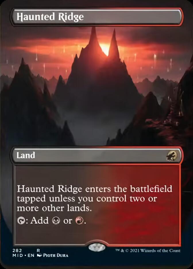 Haunted Ridge (Borderless Alternate Art) [Innistrad: Midnight Hunt] | Pegasus Games WI