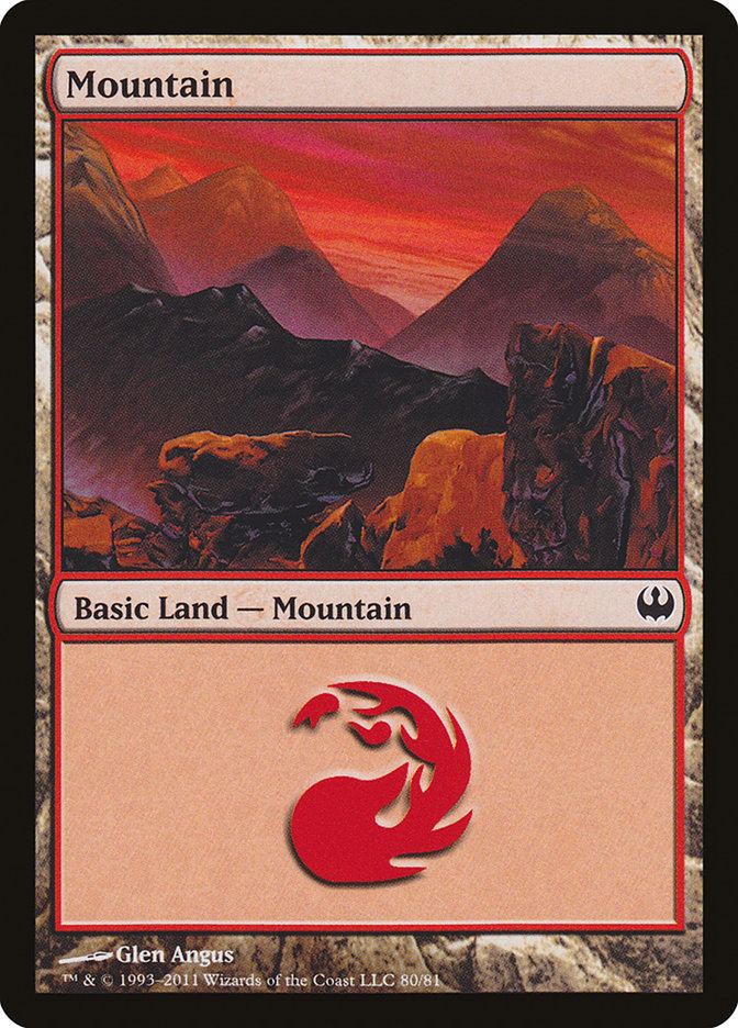 Mountain (80) [Duel Decks: Knights vs. Dragons] | Pegasus Games WI