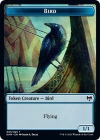 Bird (005) // Soldier Double-Sided Token [Kaldheim Commander Tokens] | Pegasus Games WI