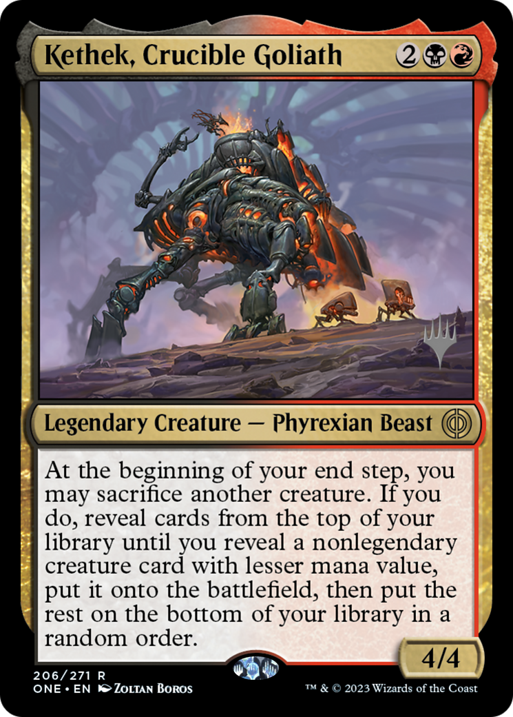 Kethek, Crucible Goliath (Promo Pack) [Phyrexia: All Will Be One Promos] | Pegasus Games WI