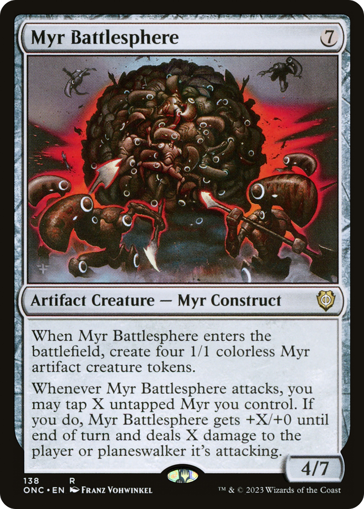 Myr Battlesphere [Phyrexia: All Will Be One Commander] | Pegasus Games WI