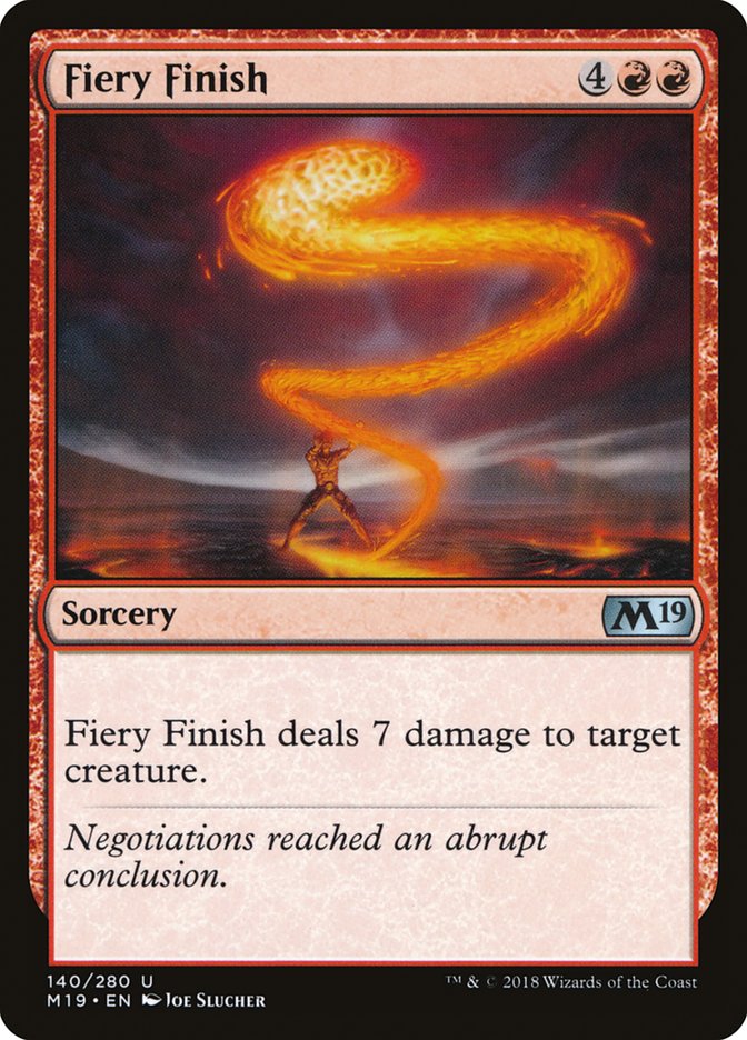 Fiery Finish [Core Set 2019] | Pegasus Games WI