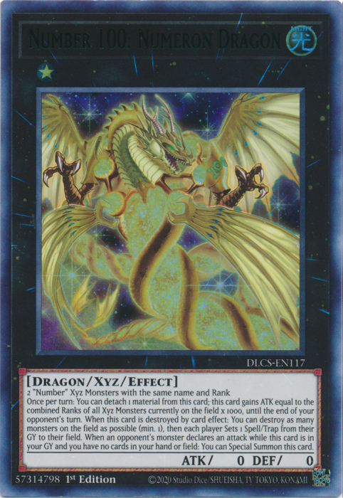 Number 100: Numeron Dragon (Green) [DLCS-EN117] Ultra Rare | Pegasus Games WI