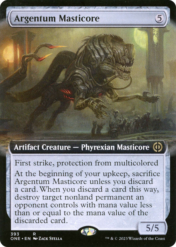 Argentum Masticore (Extended Art) [Phyrexia: All Will Be One] | Pegasus Games WI