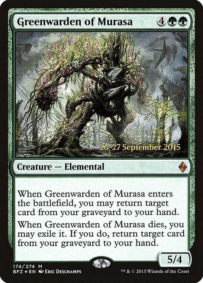 Greenwarden of Murasa [Battle for Zendikar Prerelease Promos] | Pegasus Games WI
