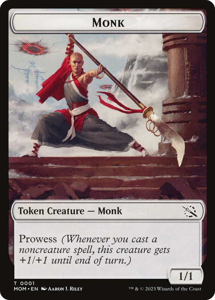Monk // Spirit (13) Double-Sided Token [March of the Machine Tokens] | Pegasus Games WI