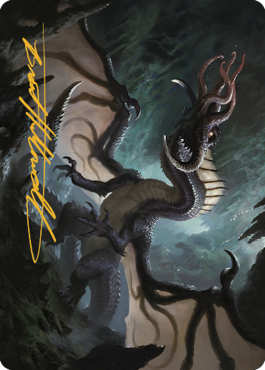 Brainstealer Dragon Art Card (Gold-Stamped Signature) [Commander Legends: Battle for Baldur's Gate Art Series] | Pegasus Games WI
