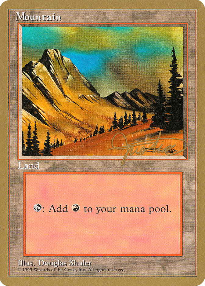 Mountain (mj375) (Mark Justice) [Pro Tour Collector Set] | Pegasus Games WI