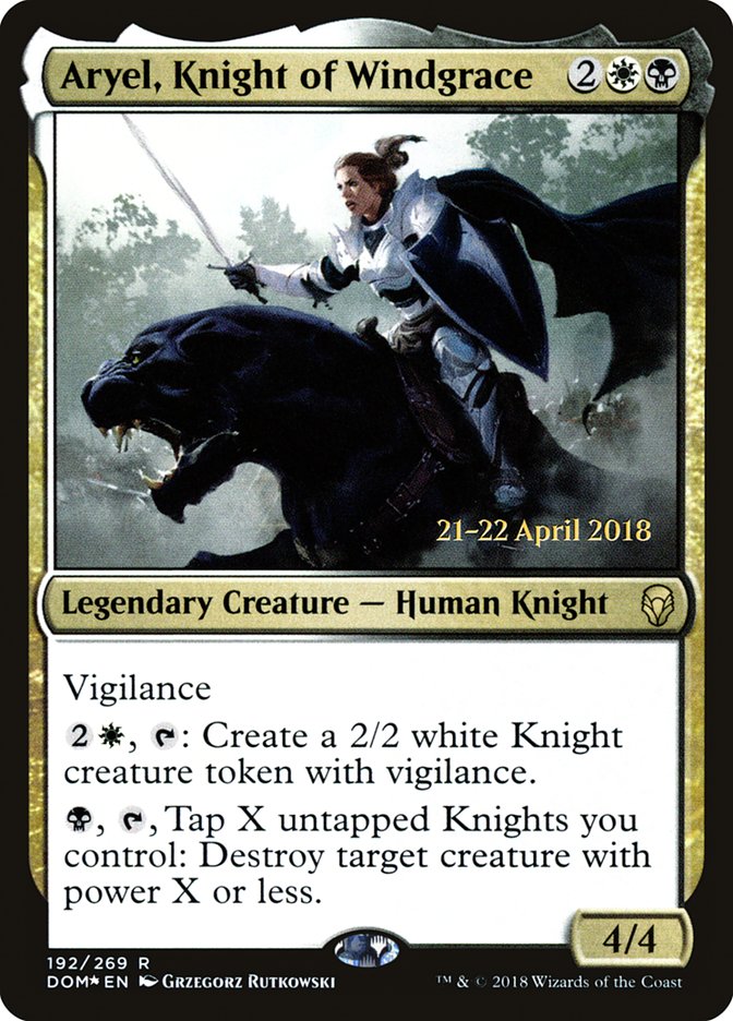 Aryel, Knight of Windgrace [Dominaria Prerelease Promos] | Pegasus Games WI